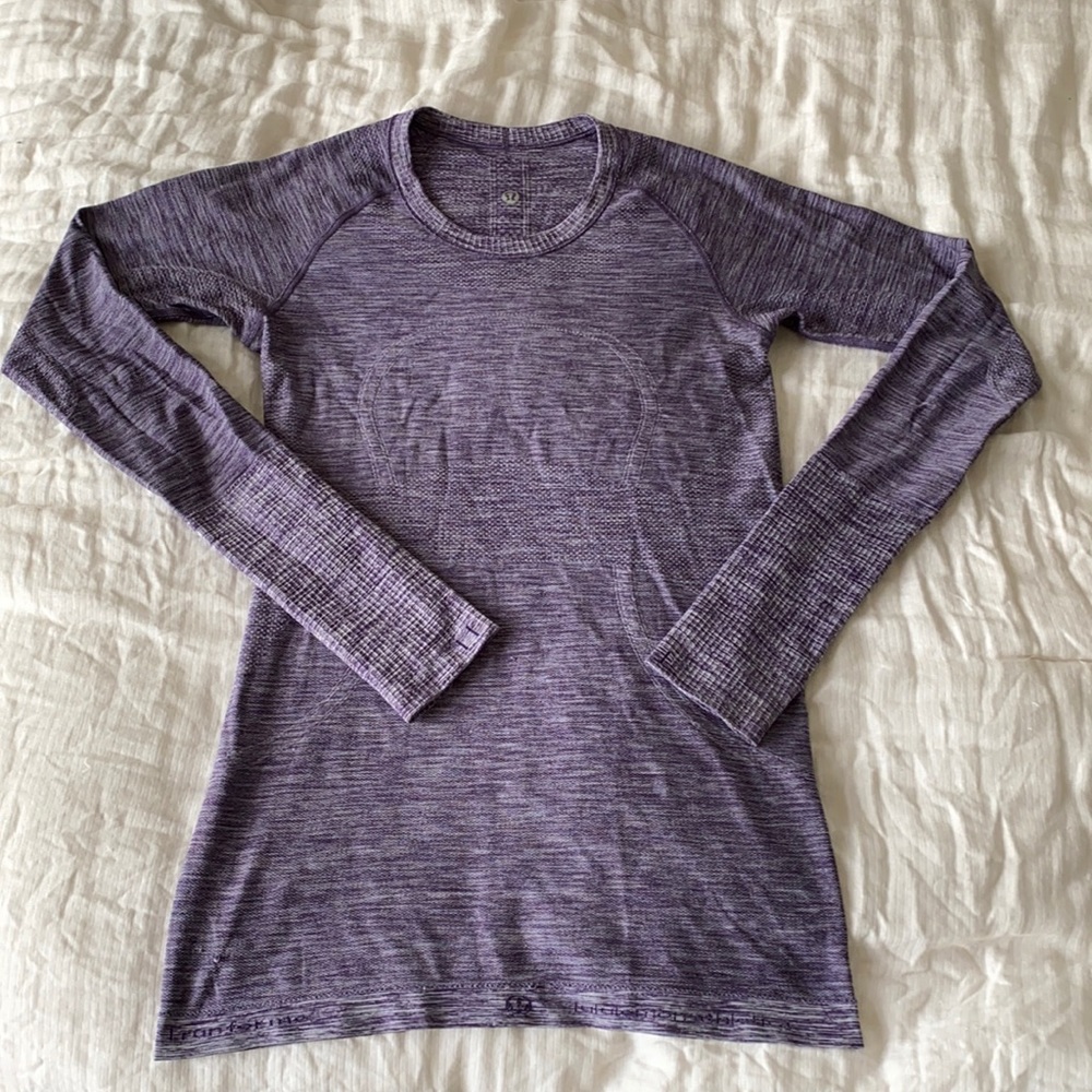 💛LULULEMON💛 Women’s Long Sleeve Run Slim Fit Swiftly Purple Size 6